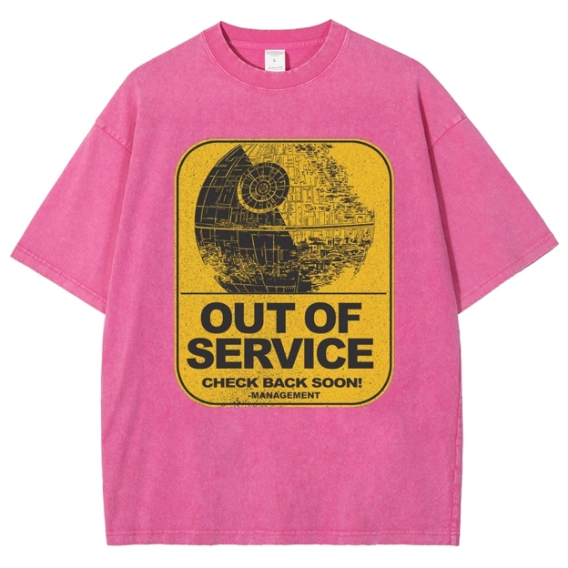 "Out of Service" Death Star Washed T-Shirt