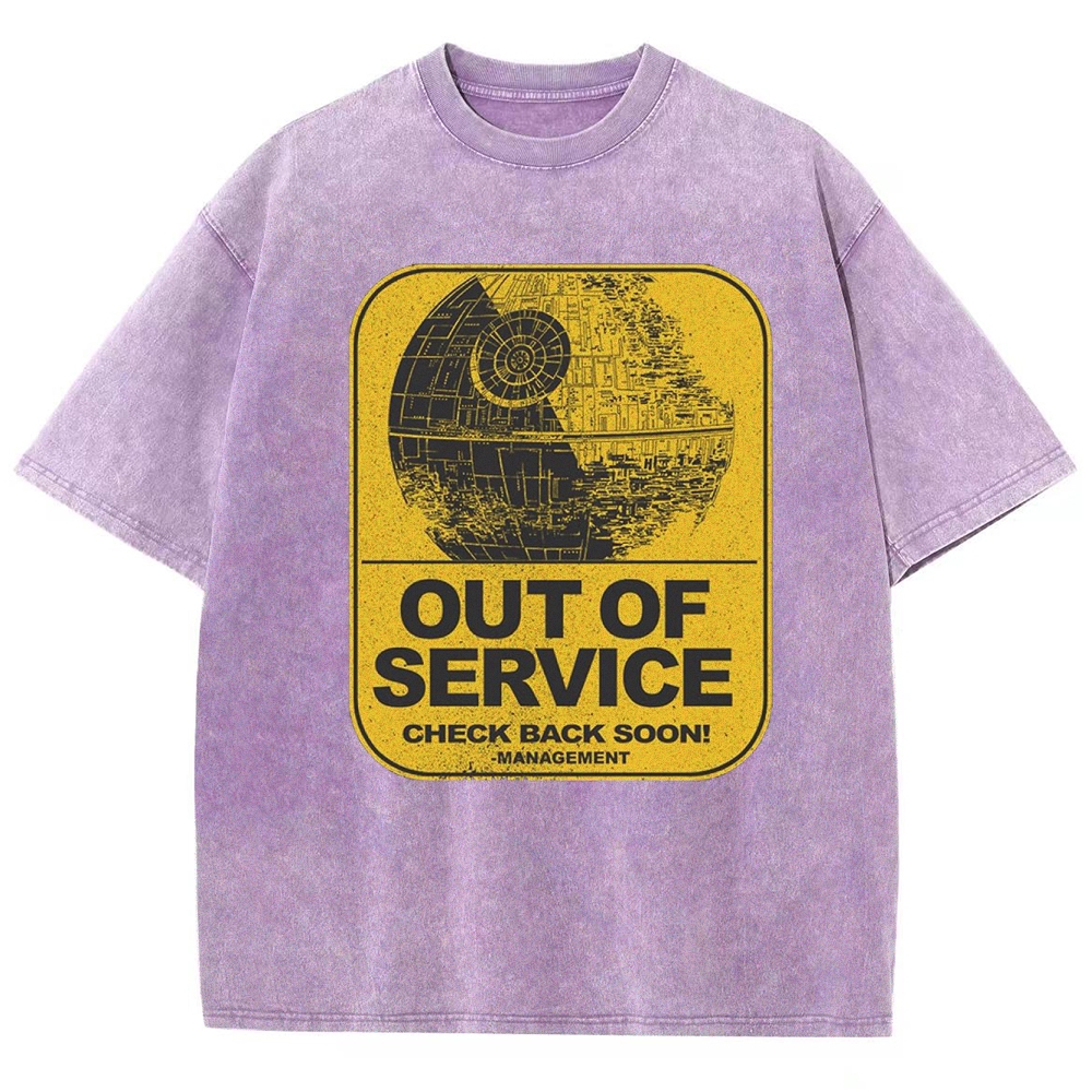 "Out of Service" Death Star Washed T-Shirt