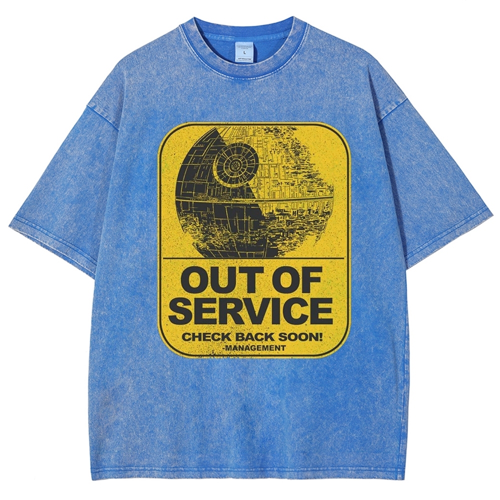 "Out of Service" Death Star Washed T-Shirt