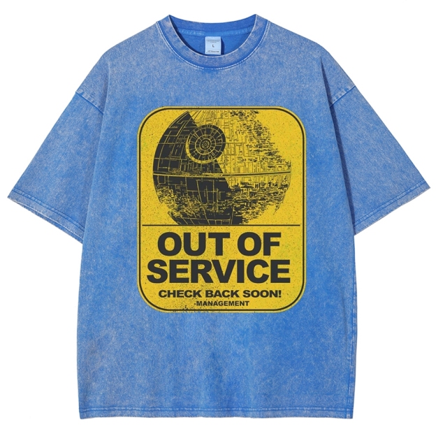 "Out of Service" Death Star Washed T-Shirt