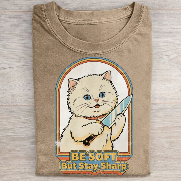 Be Soft But Stay Sharp Washed Tee 