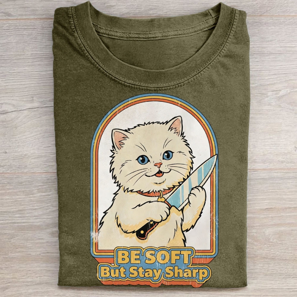 Be Soft But Stay Sharp Washed Tee 