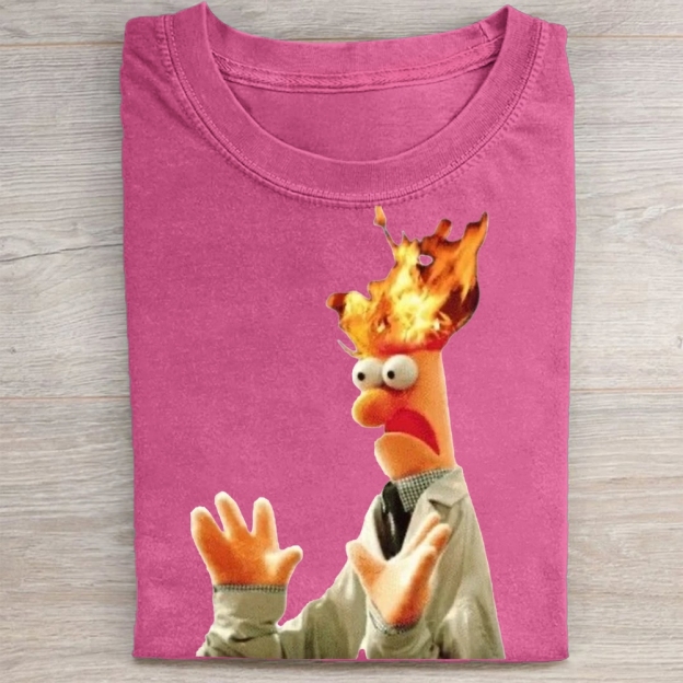 "Head on Fire" Beaker Meme Vintage Washed Tee