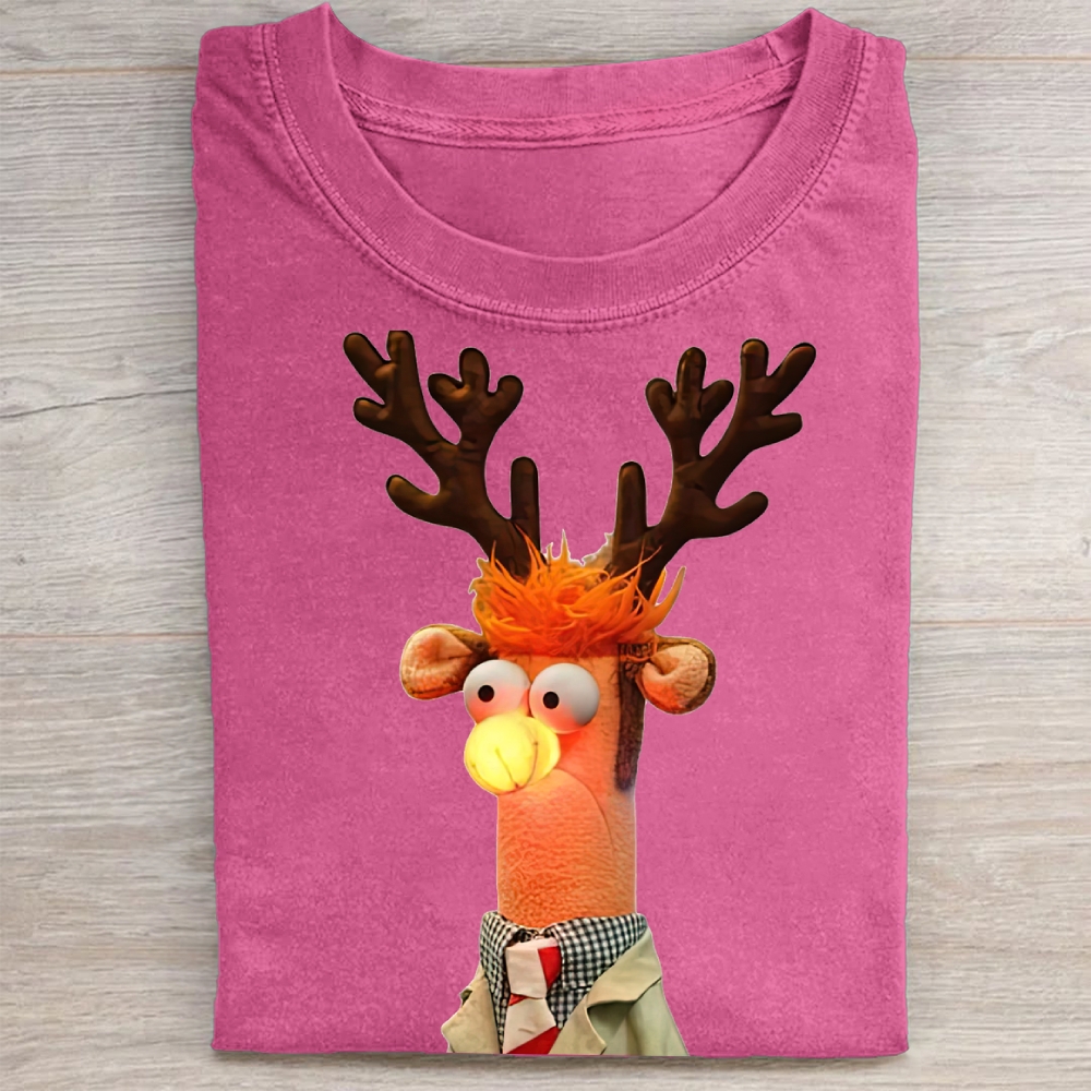 "Reindeer Beaker" Holiday Parody Vintage Washed Tee