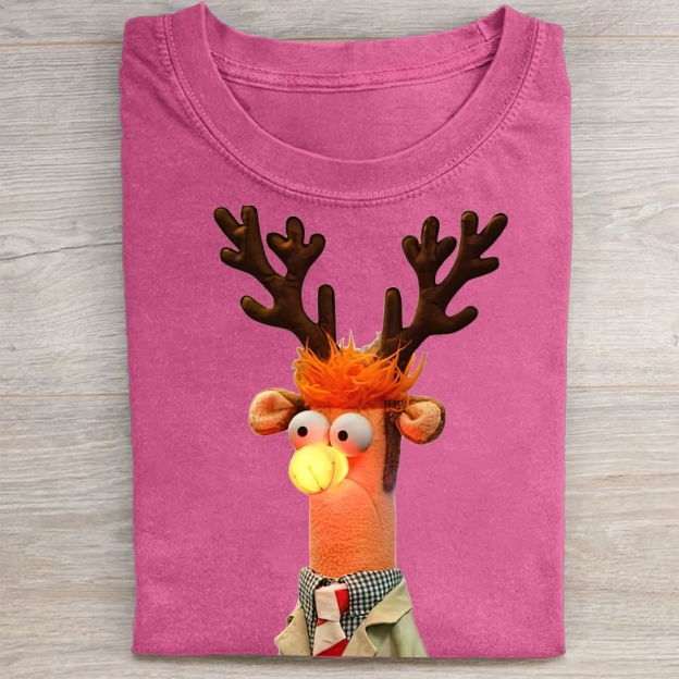 "Reindeer Beaker" Holiday Parody Vintage Washed Tee