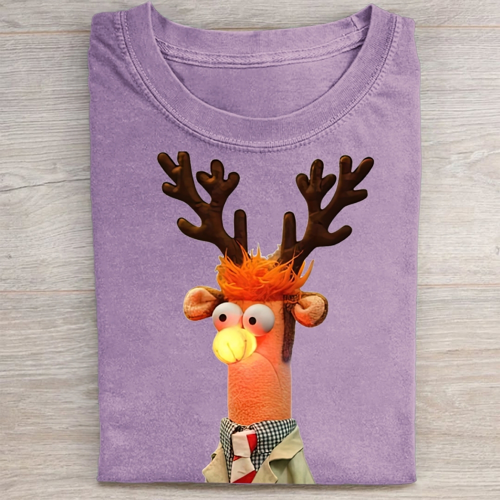 "Reindeer Beaker" Holiday Parody Vintage Washed Tee