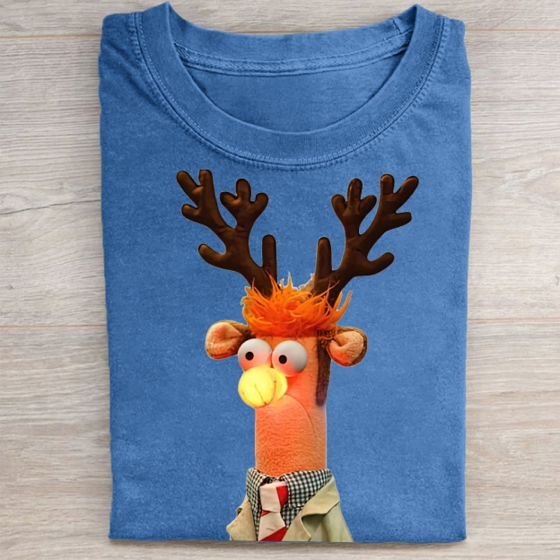 "Reindeer Beaker" Holiday Parody Vintage Washed Tee