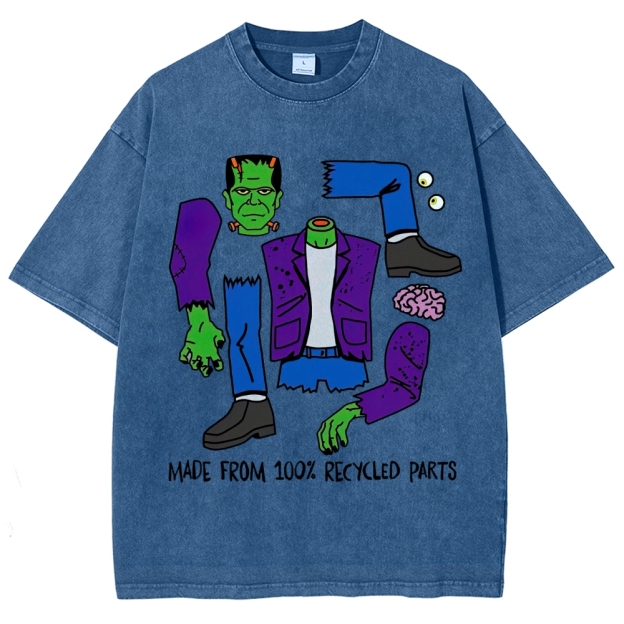 Made From 100% Recycled Parts Washed T-Shirt 