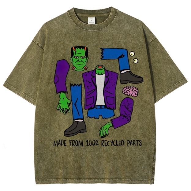 Made From 100% Recycled Parts Washed T-Shirt 