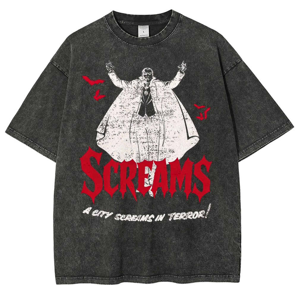 Screaming Horror Washed T-Shirt 