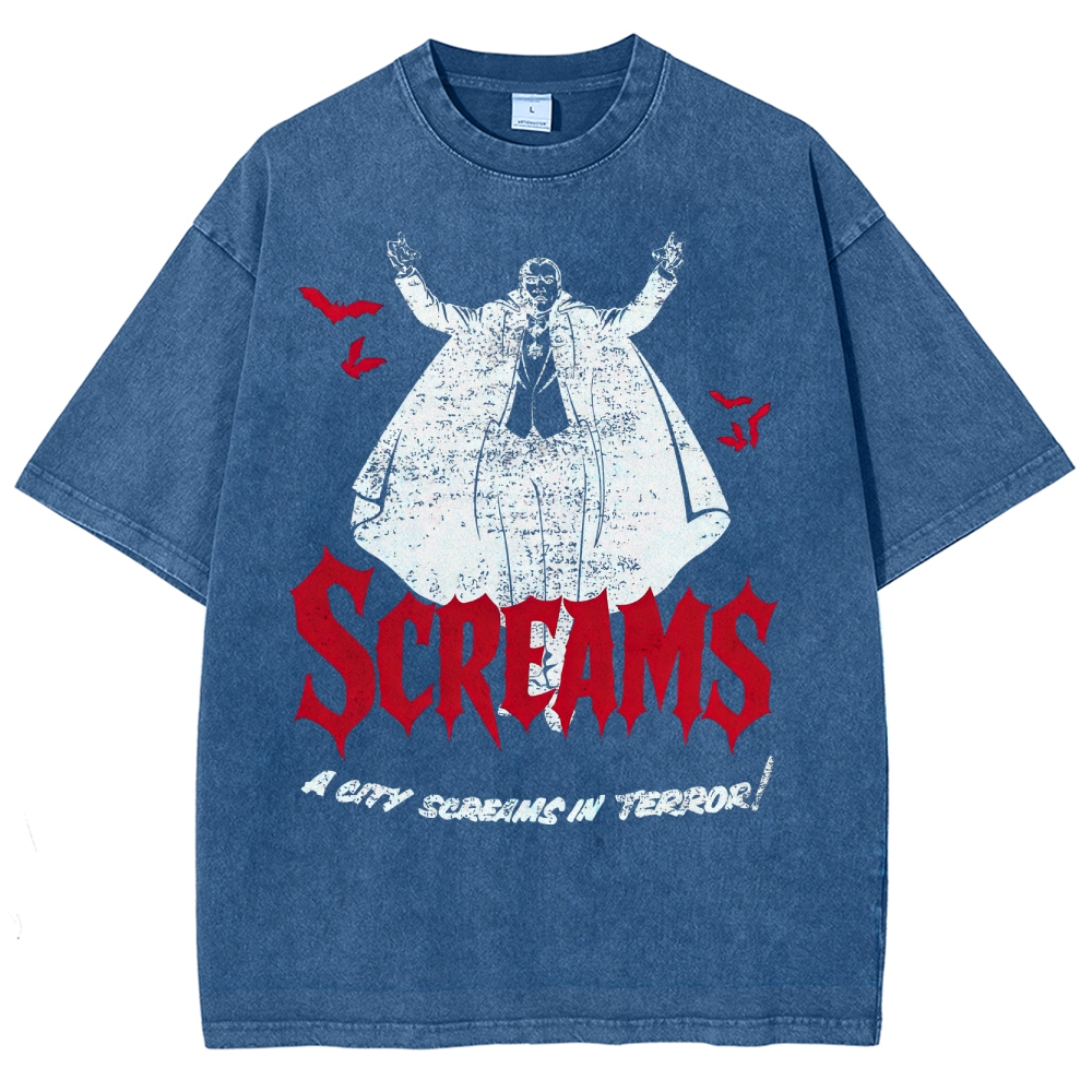 Screaming Horror Washed T-Shirt 