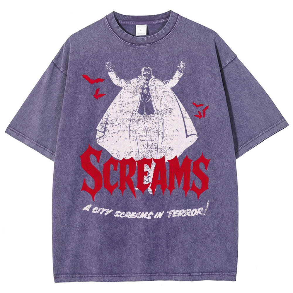 Screaming Horror Washed T-Shirt 