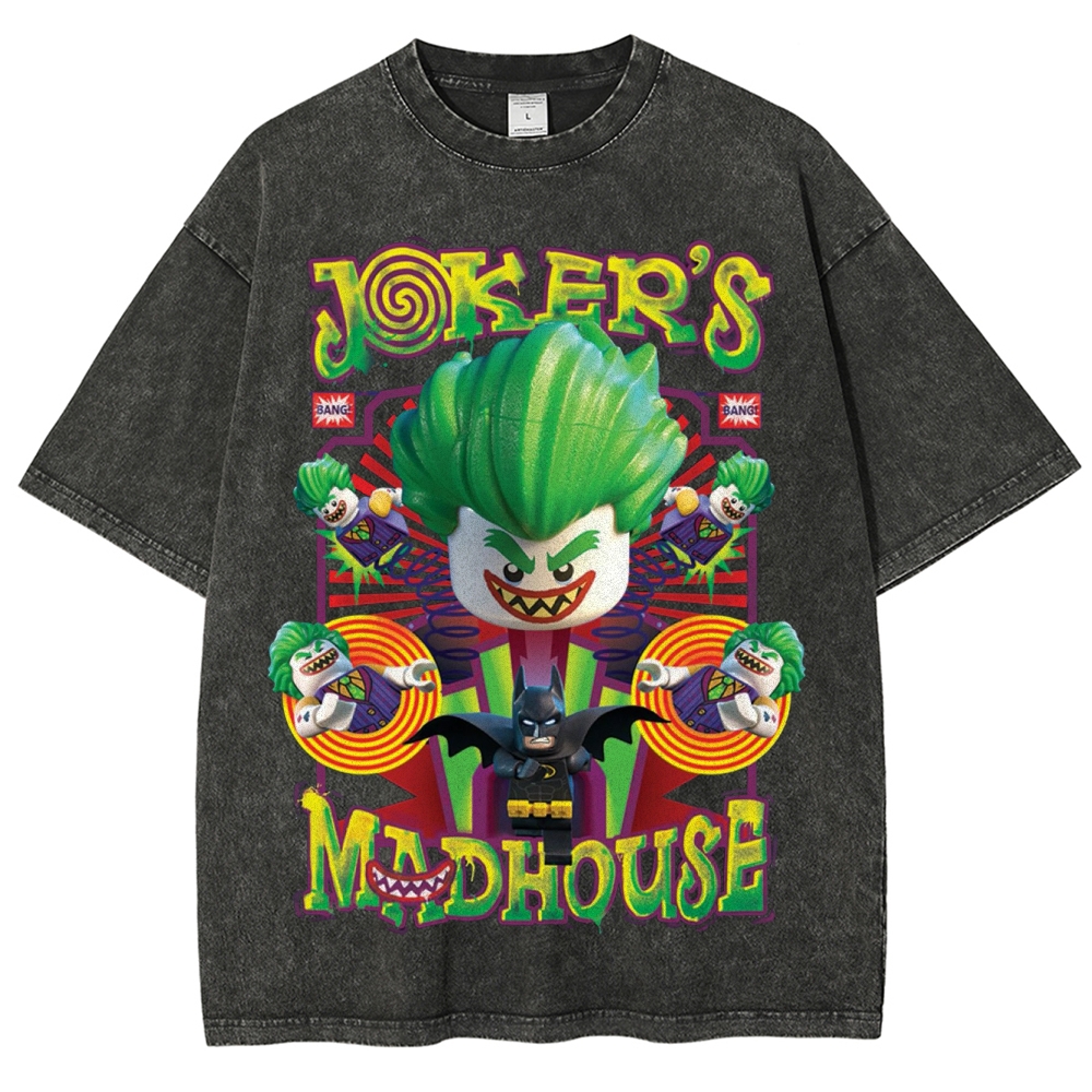 "Joker's Madhouse" Lego Joker Washed T-Shirt
