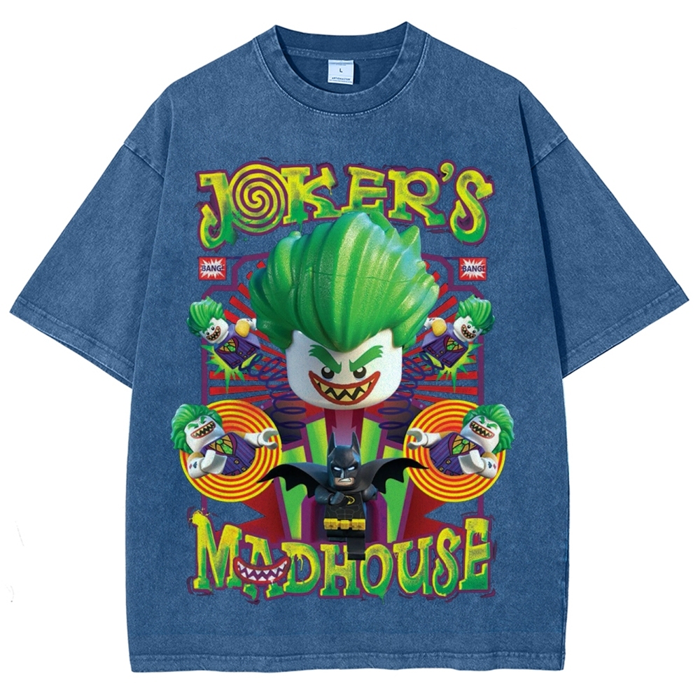 "Joker's Madhouse" Lego Joker Washed T-Shirt