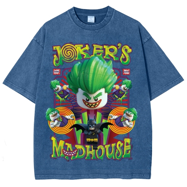 "Joker's Madhouse" Lego Joker Washed T-Shirt