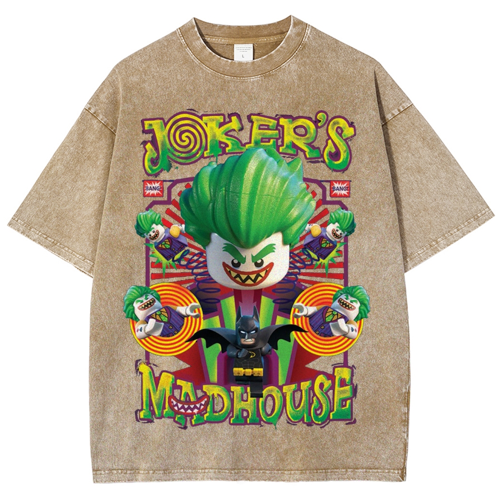 "Joker's Madhouse" Lego Joker Washed T-Shirt