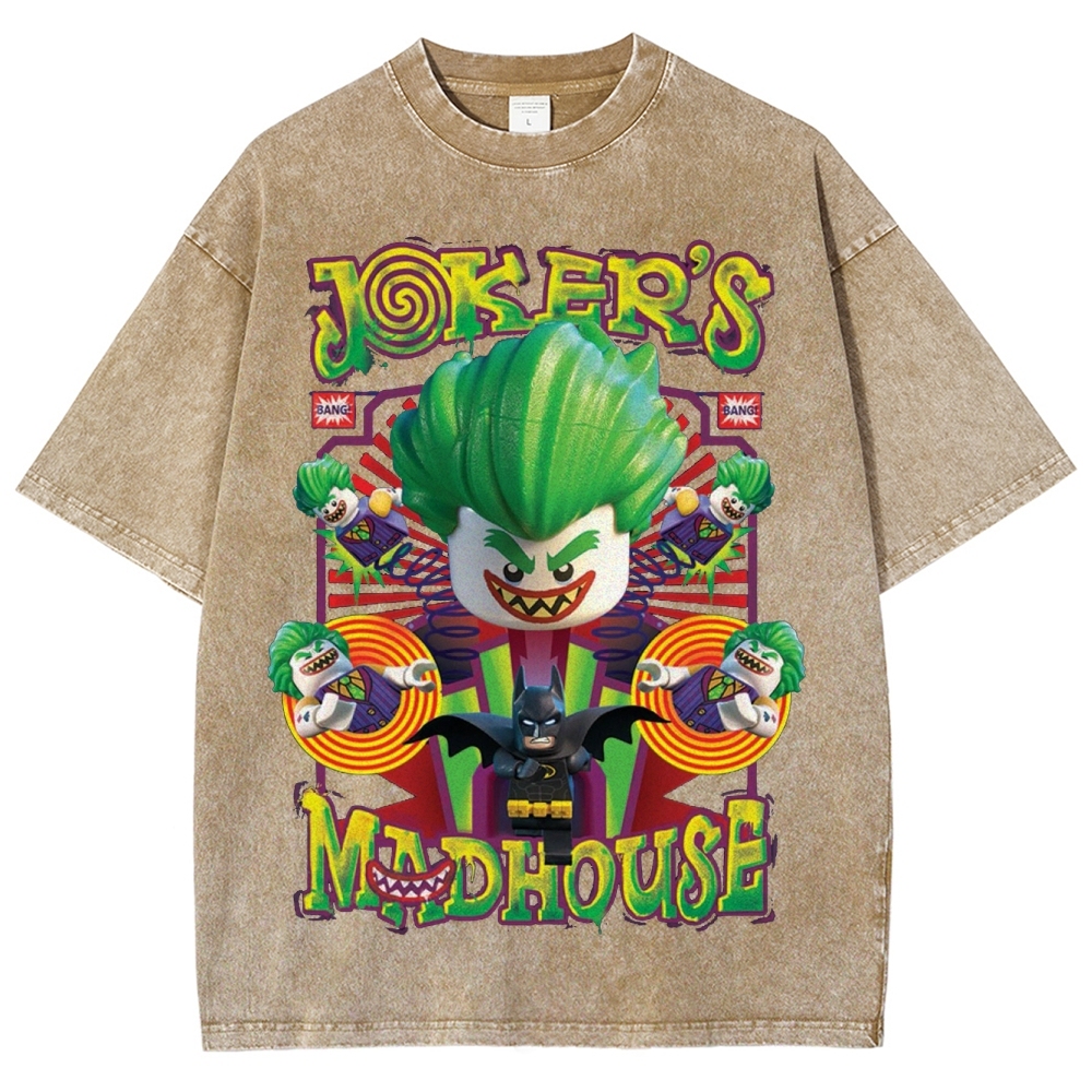 "Joker's Madhouse" Lego Joker Washed T-Shirt