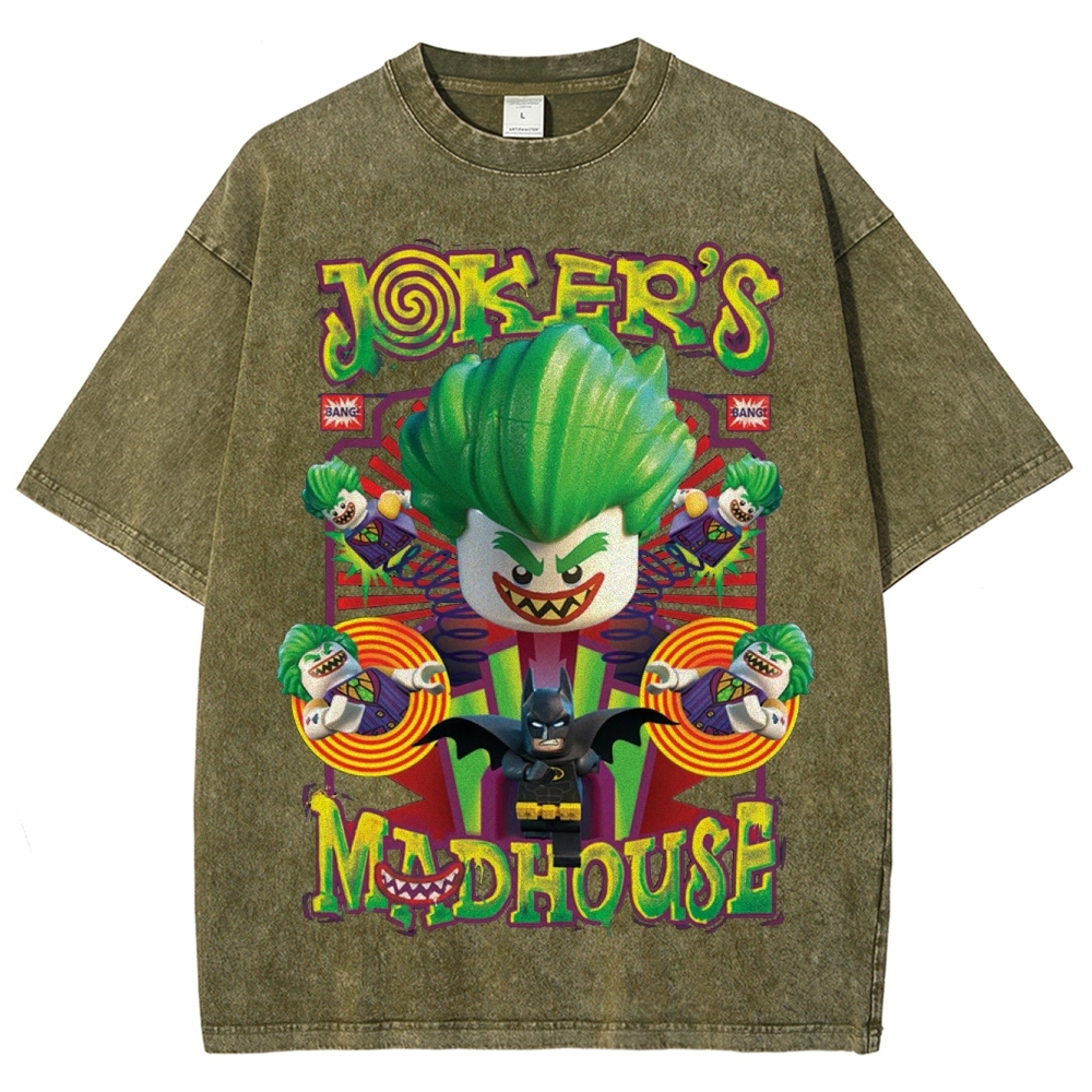 "Joker's Madhouse" Lego Joker Washed T-Shirt