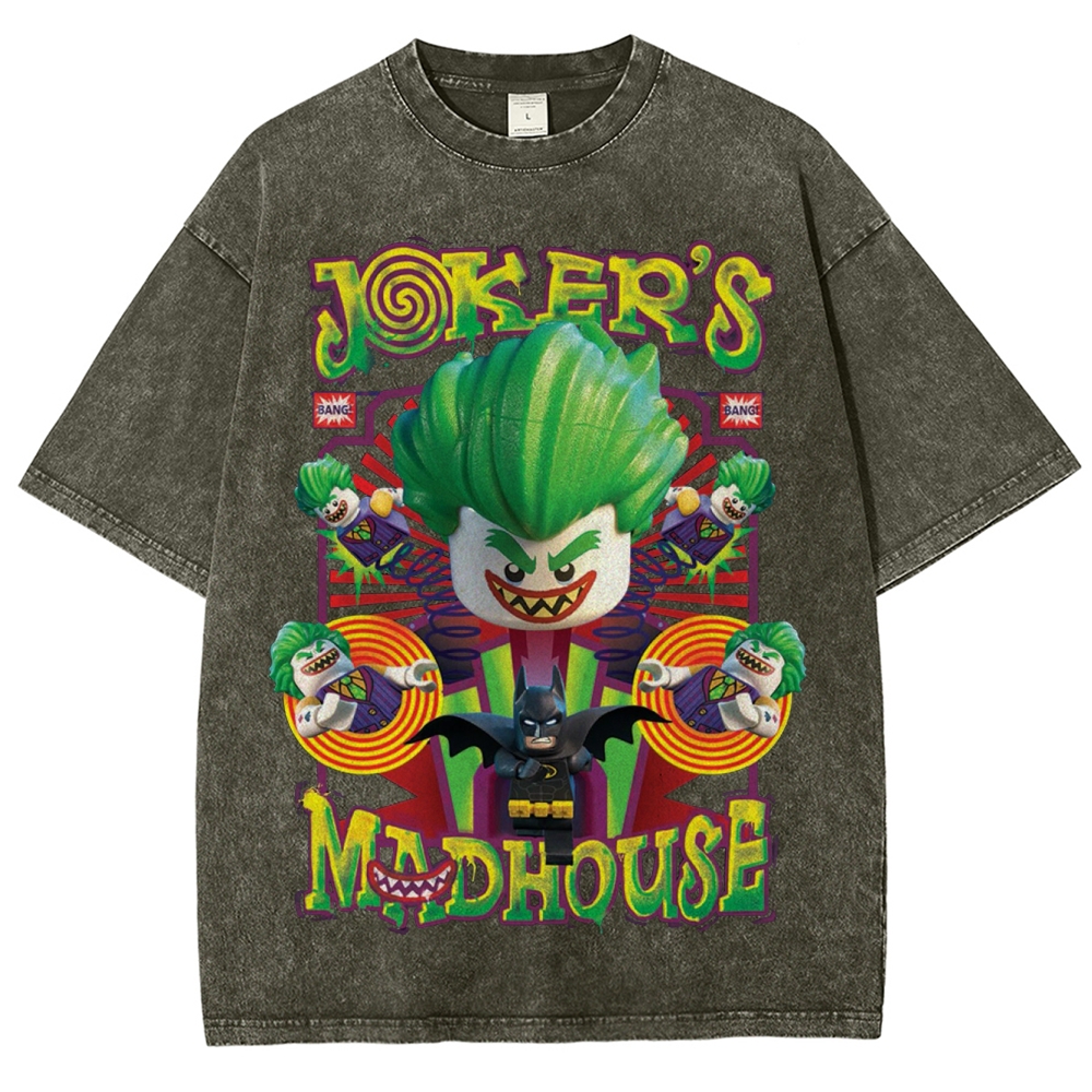 "Joker's Madhouse" Lego Joker Washed T-Shirt