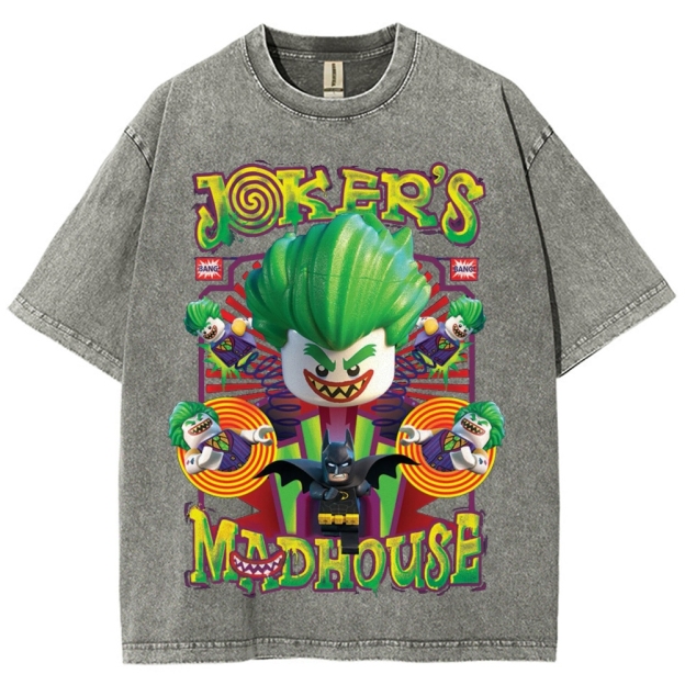 "Joker's Madhouse" Lego Joker Washed T-Shirt