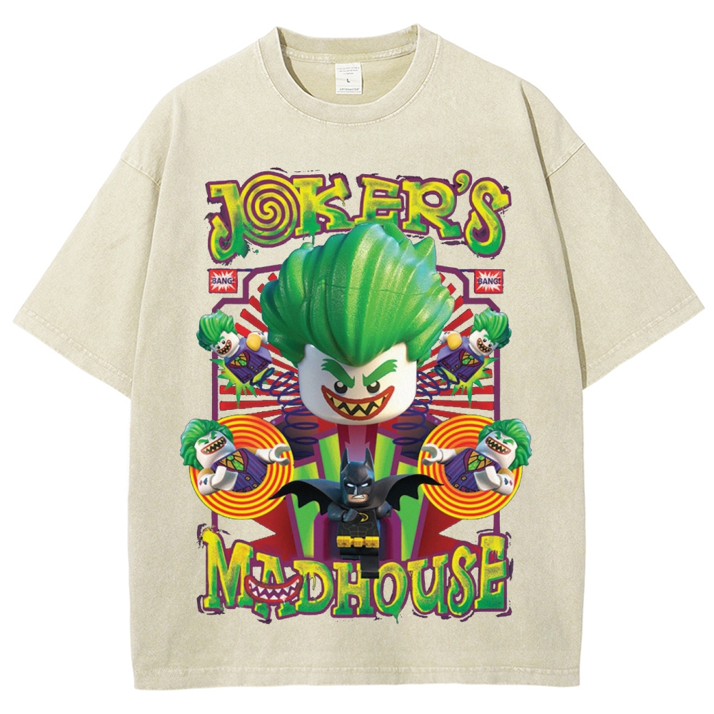 "Joker's Madhouse" Lego Joker Washed T-Shirt