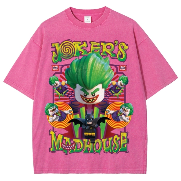 "Joker's Madhouse" Lego Joker Washed T-Shirt