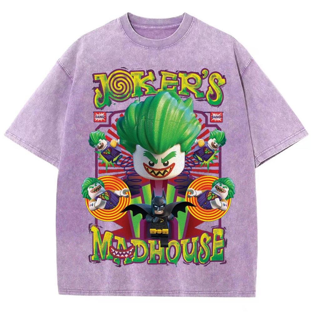 "Joker's Madhouse" Lego Joker Washed T-Shirt