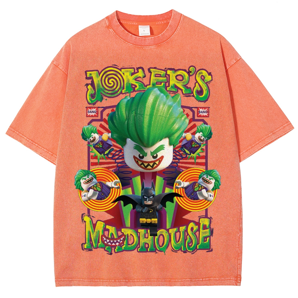 "Joker's Madhouse" Lego Joker Washed T-Shirt