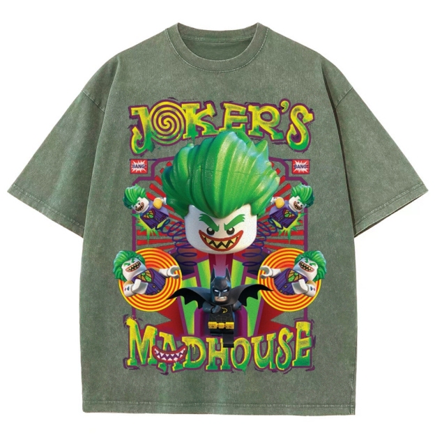 "Joker's Madhouse" Lego Joker Washed T-Shirt