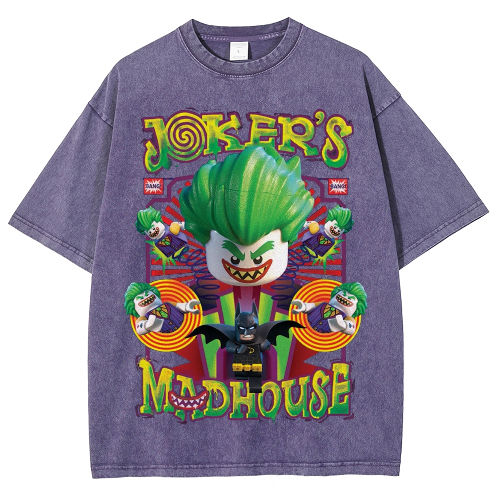 "Joker's Madhouse" Lego Joker Washed T-Shirt
