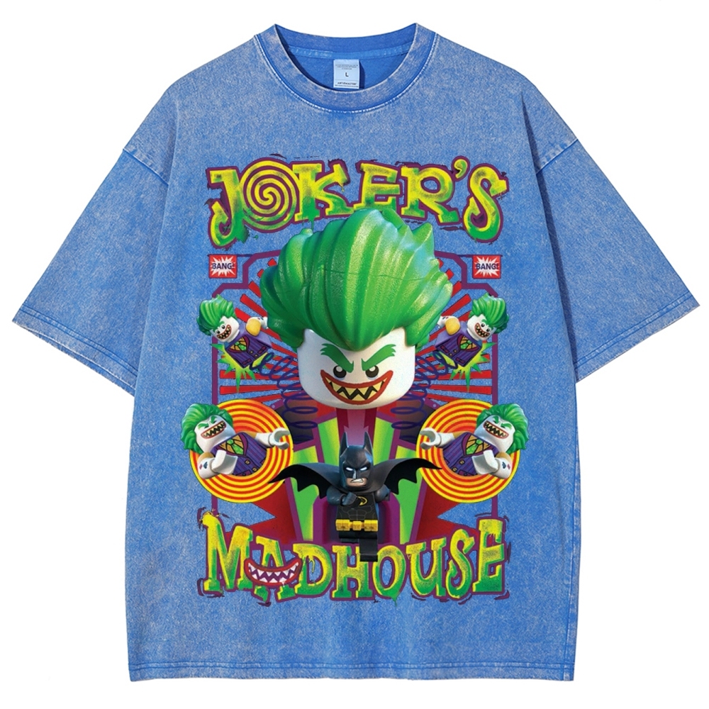 "Joker's Madhouse" Lego Joker Washed T-Shirt