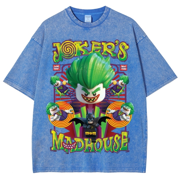 "Joker's Madhouse" Lego Joker Washed T-Shirt
