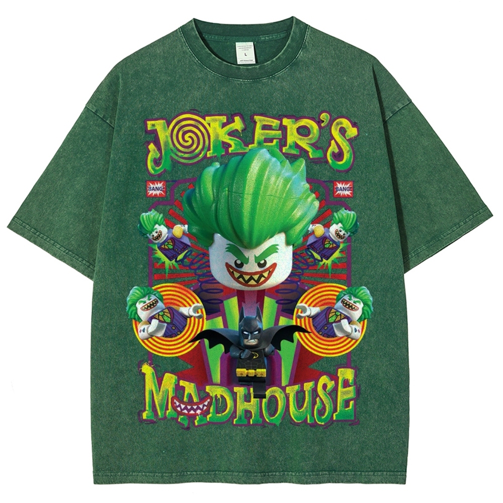 "Joker's Madhouse" Lego Joker Washed T-Shirt