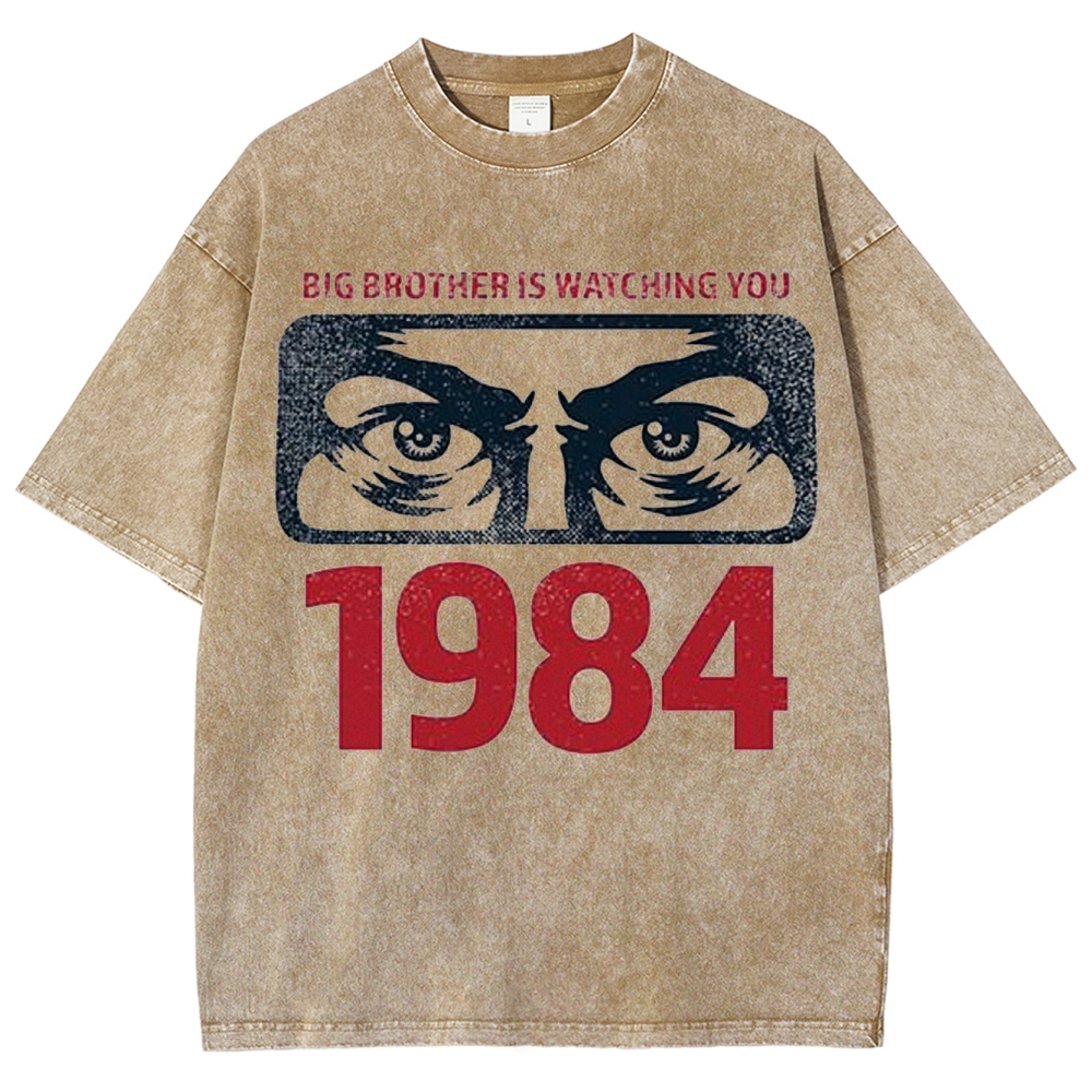 "Big Brother Is Watching You" 1984 Washed T-Shirt
