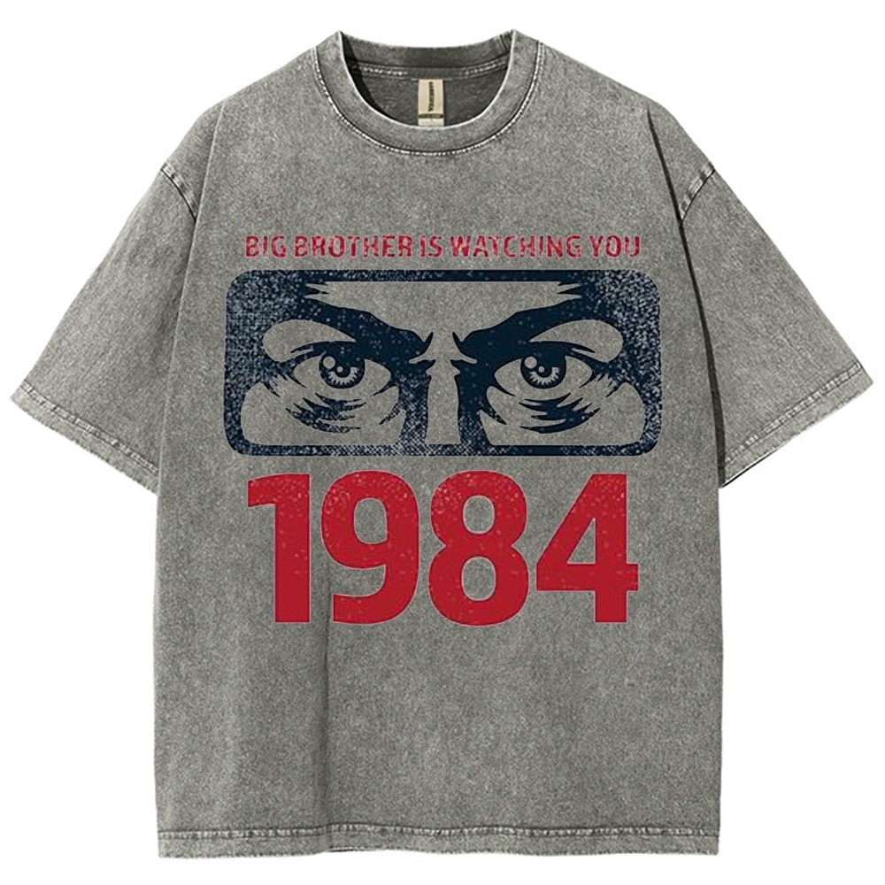 "Big Brother Is Watching You" 1984 Washed T-Shirt