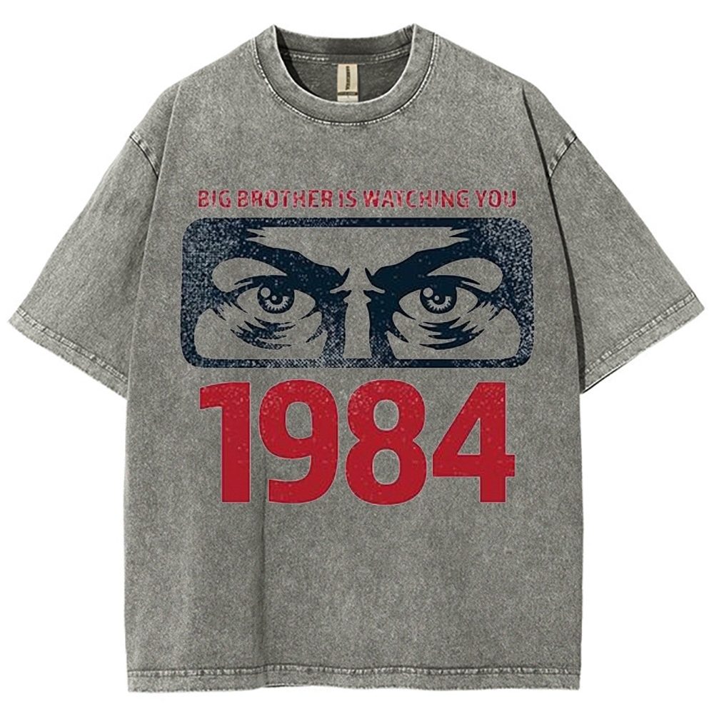 "Big Brother Is Watching You" 1984 Washed T-Shirt