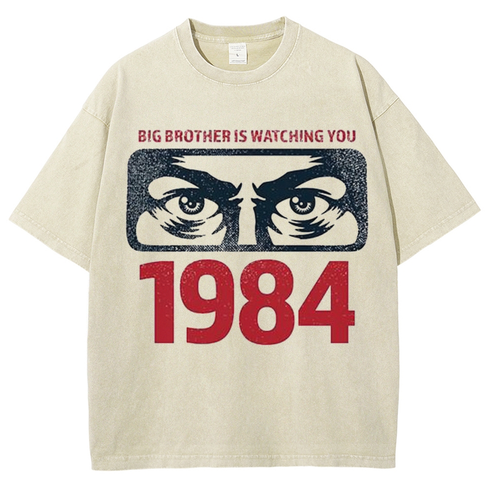 "Big Brother Is Watching You" 1984 Washed T-Shirt