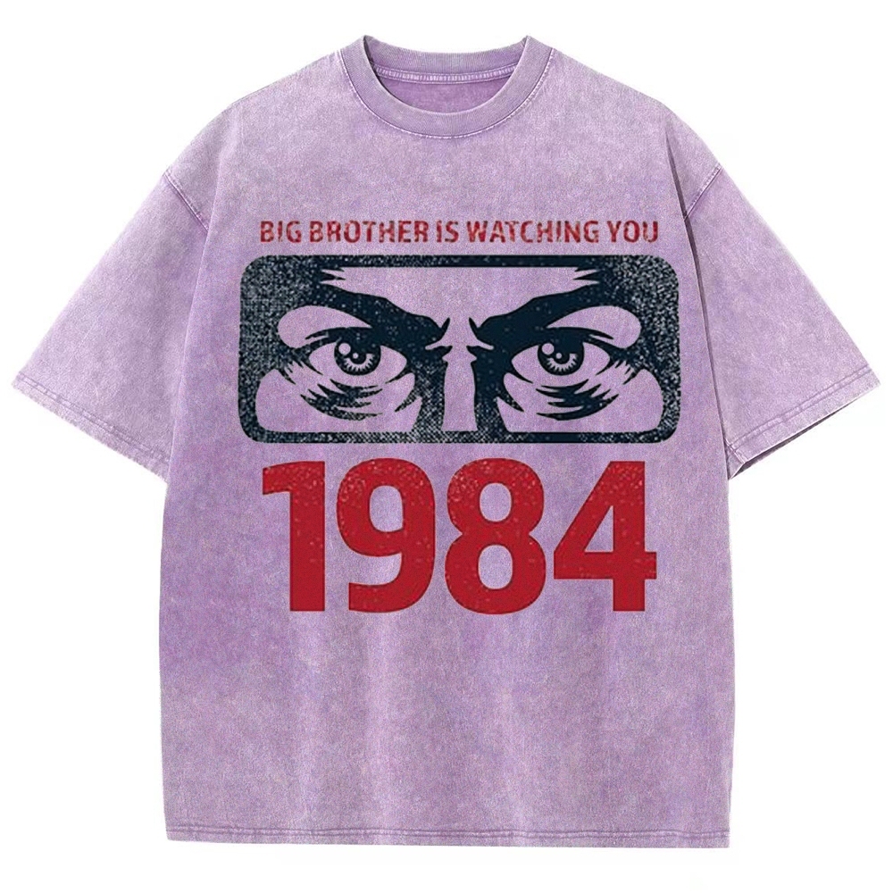 "Big Brother Is Watching You" 1984 Washed T-Shirt
