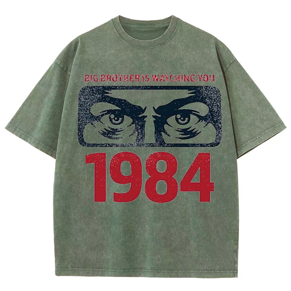 "Big Brother Is Watching You" 1984 Washed T-Shirt