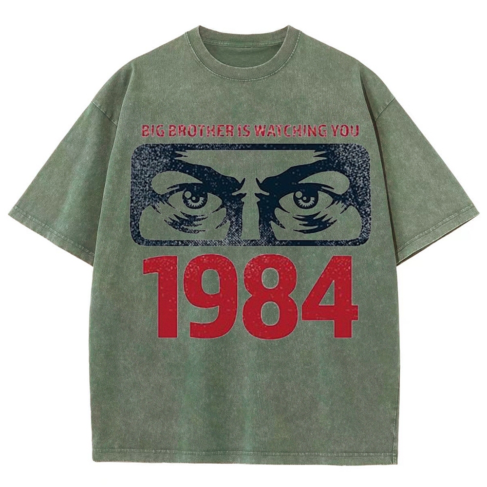 "Big Brother Is Watching You" 1984 Washed T-Shirt