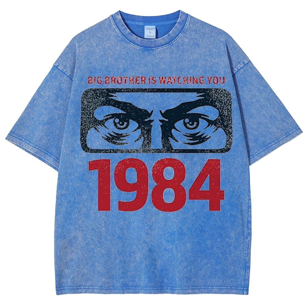 "Big Brother Is Watching You" 1984 Washed T-Shirt