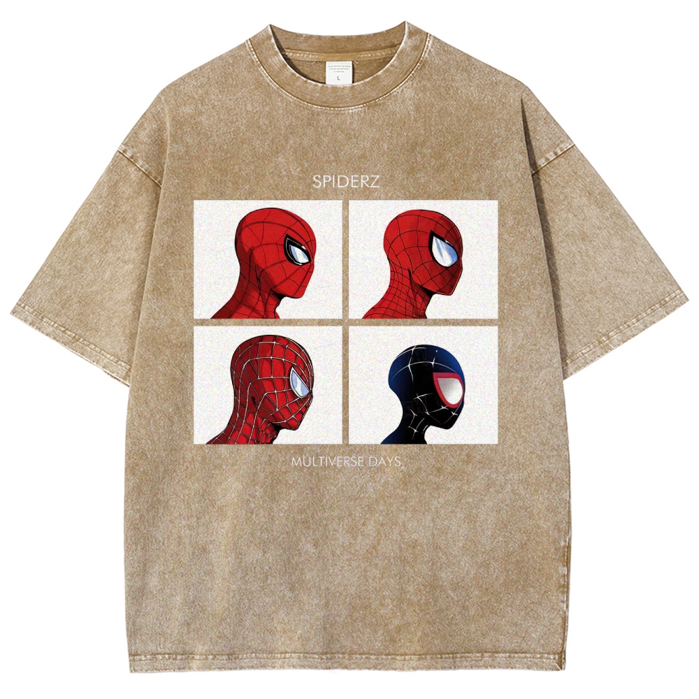 "Spiderz Multiverse Days" Beatles Parody Washed T-Shirt