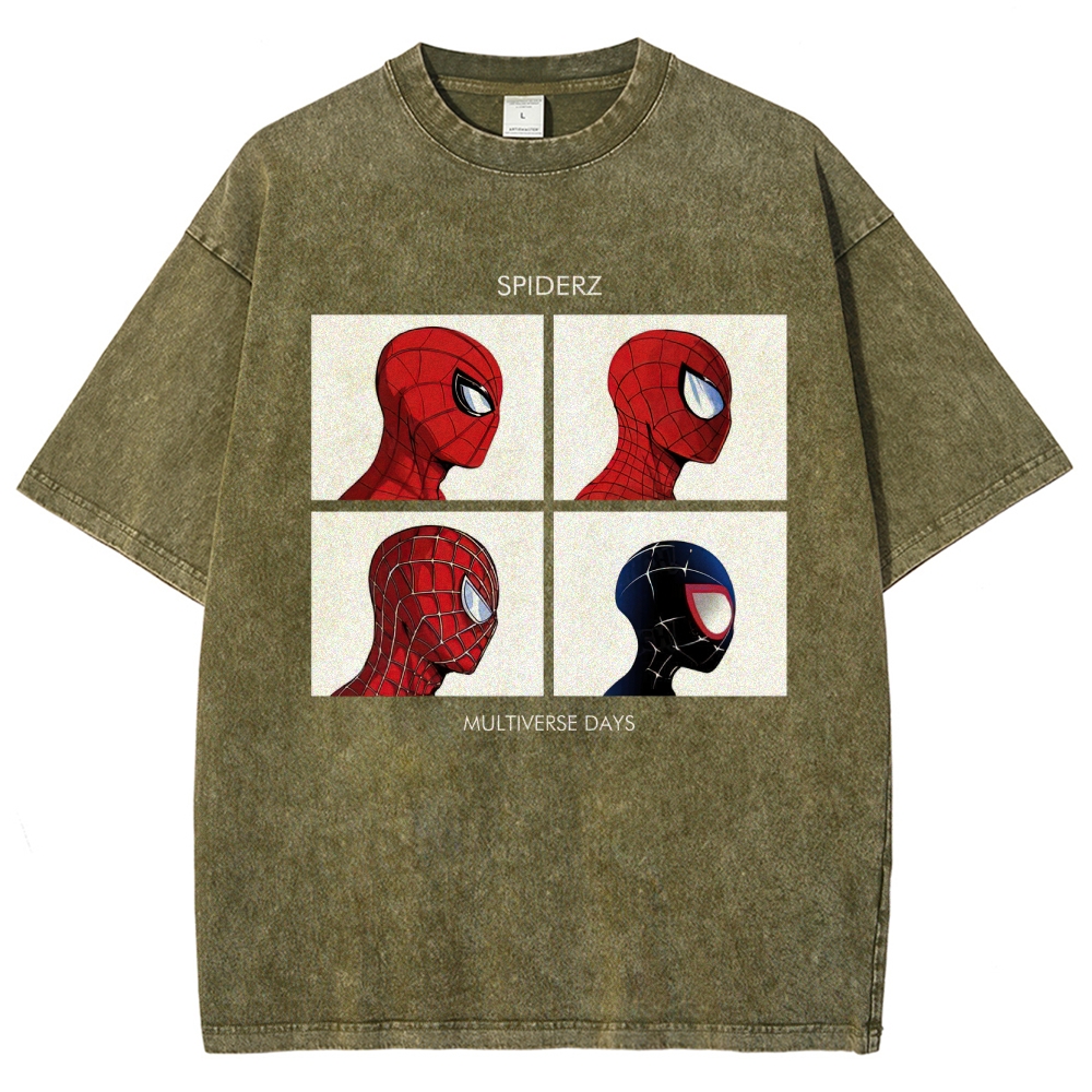 "Spiderz Multiverse Days" Beatles Parody Washed T-Shirt