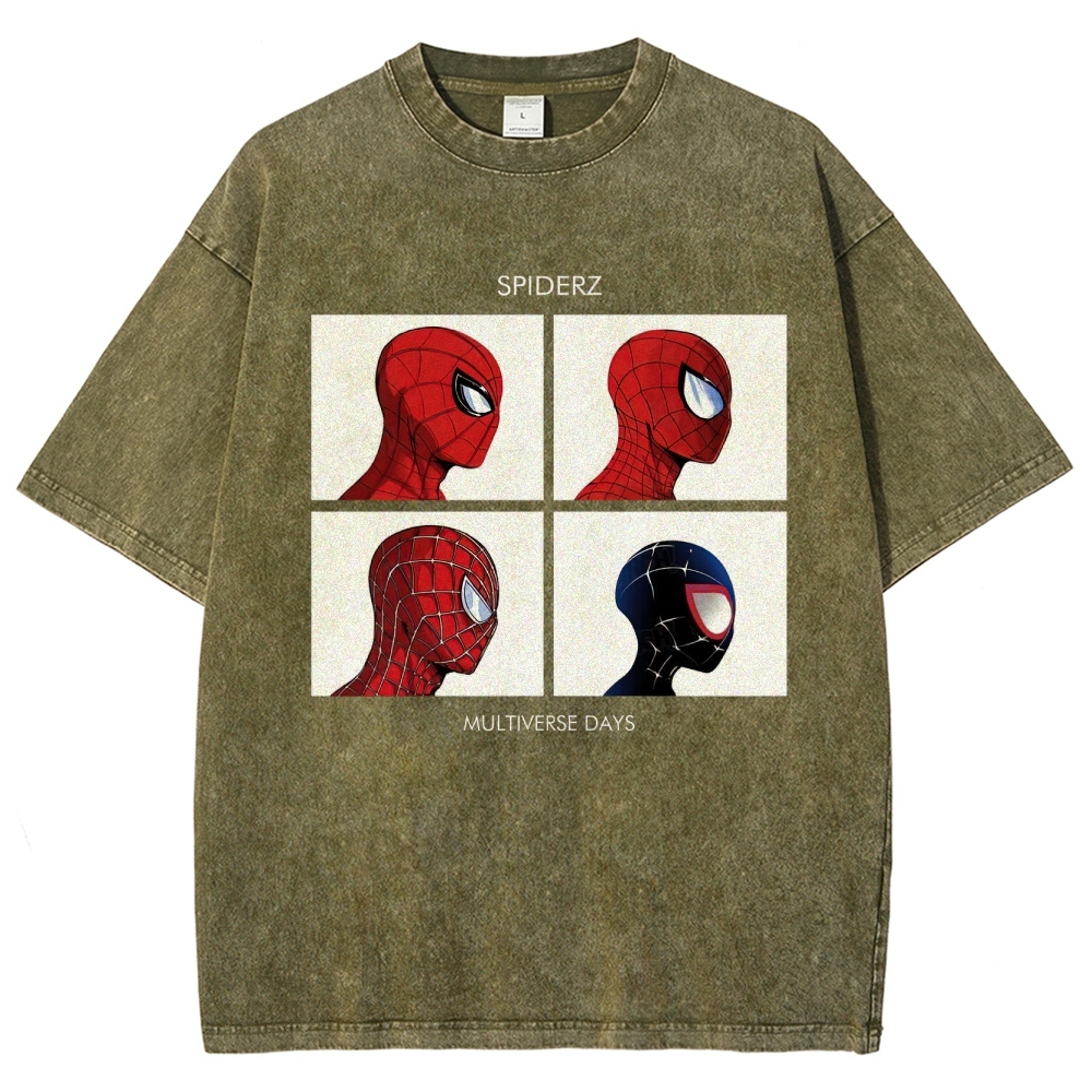 "Spiderz Multiverse Days" Beatles Parody Washed T-Shirt