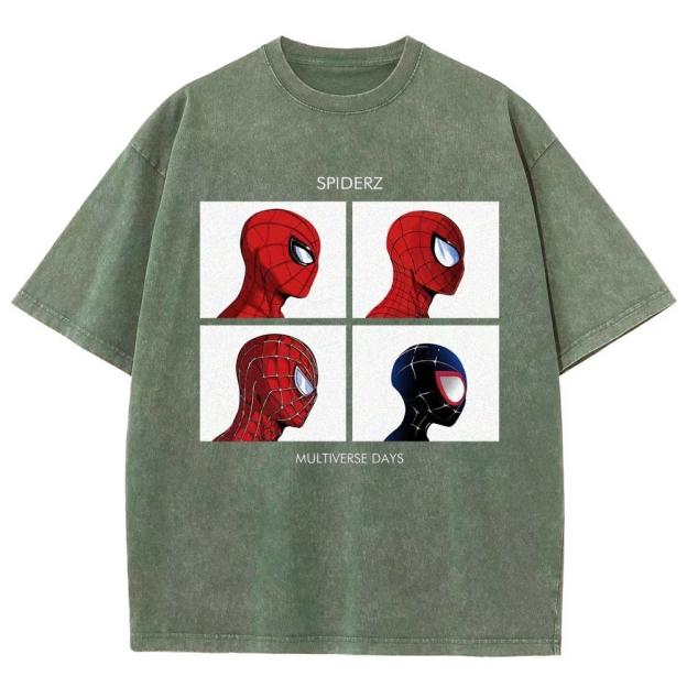 "Spiderz Multiverse Days" Beatles Parody Washed T-Shirt
