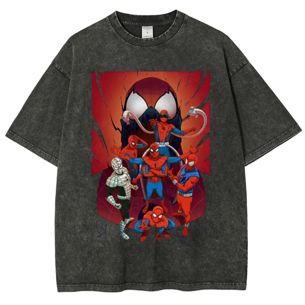 "Spider-Verse Team Assemble" Washed T-Shirt