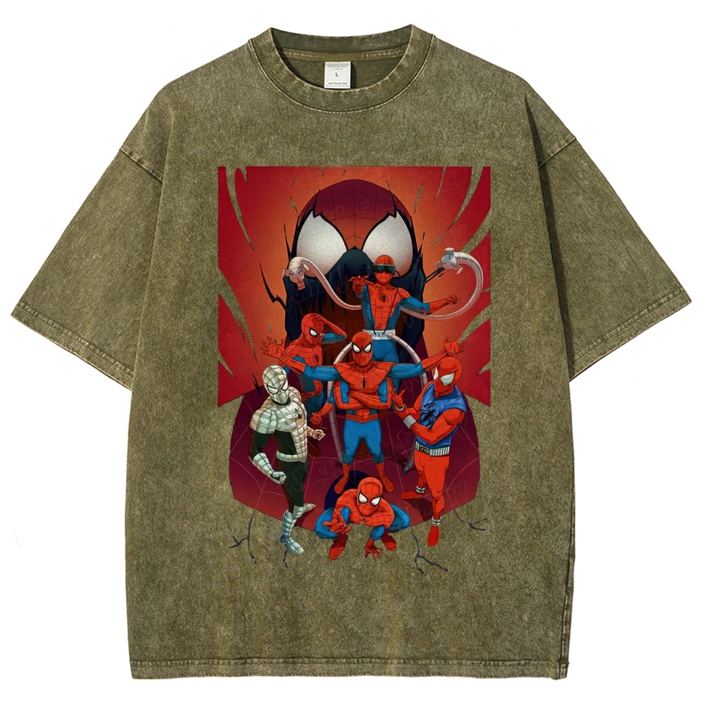 "Spider-Verse Team Assemble" Washed T-Shirt