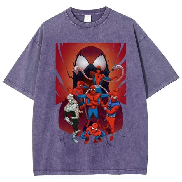 "Spider-Verse Team Assemble" Washed T-Shirt