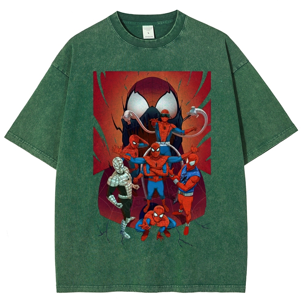 "Spider-Verse Team Assemble" Washed T-Shirt