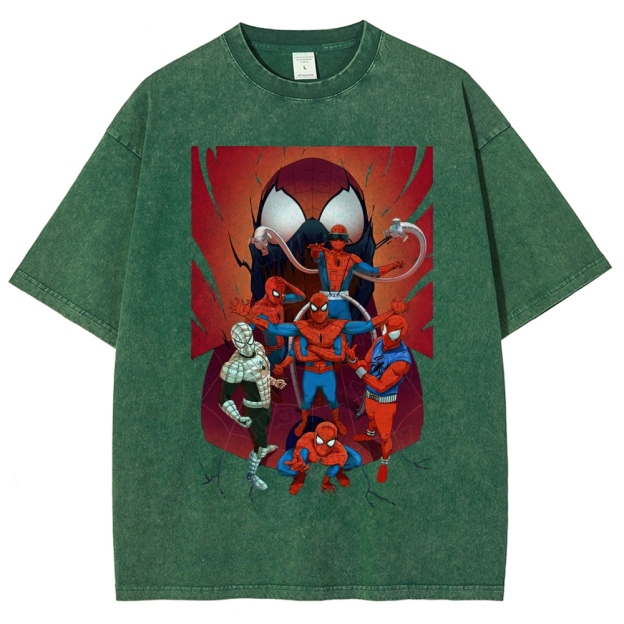 "Spider-Verse Team Assemble" Washed T-Shirt